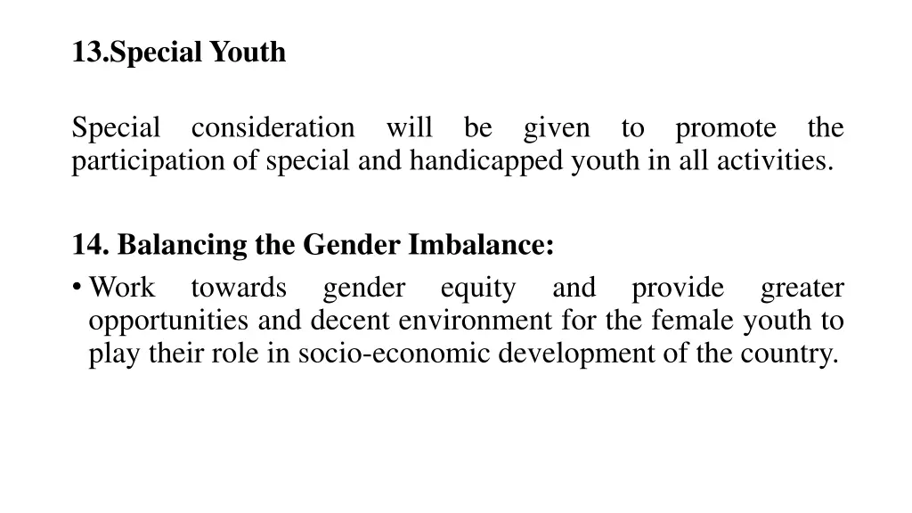 13 special youth