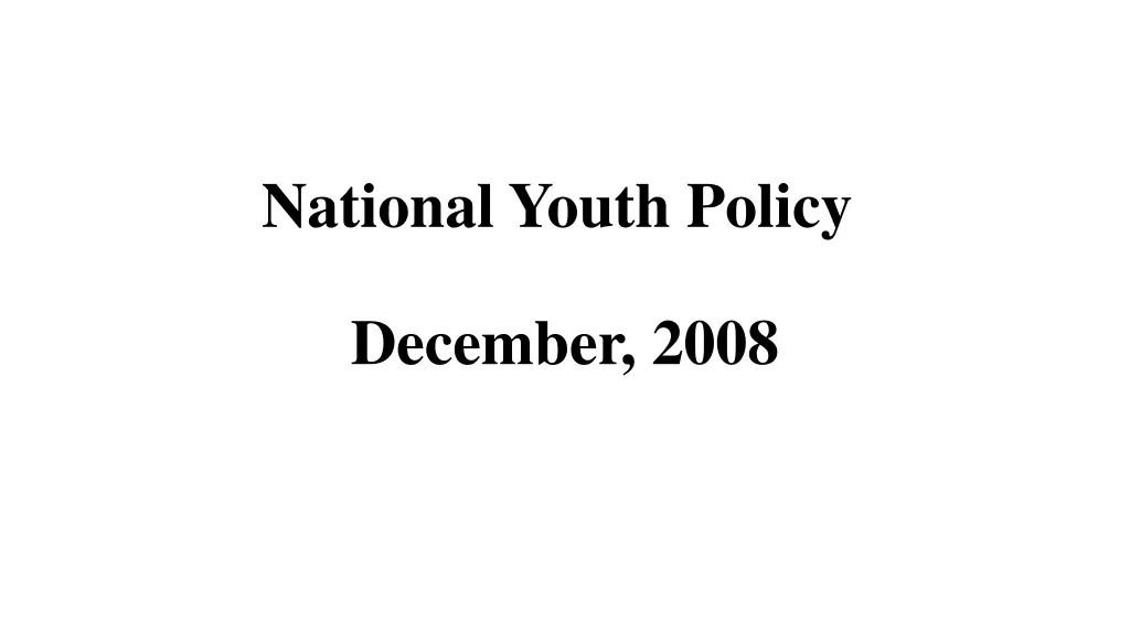 national youth policy