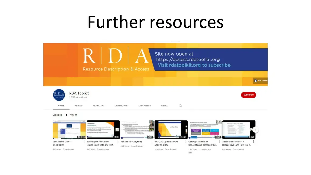 further resources
