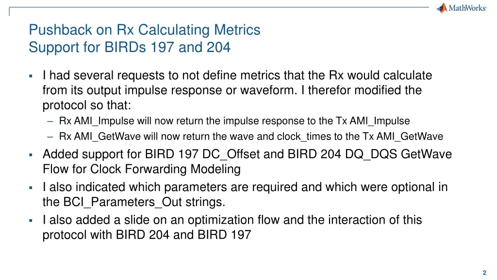 pushback on rx calculating metrics support