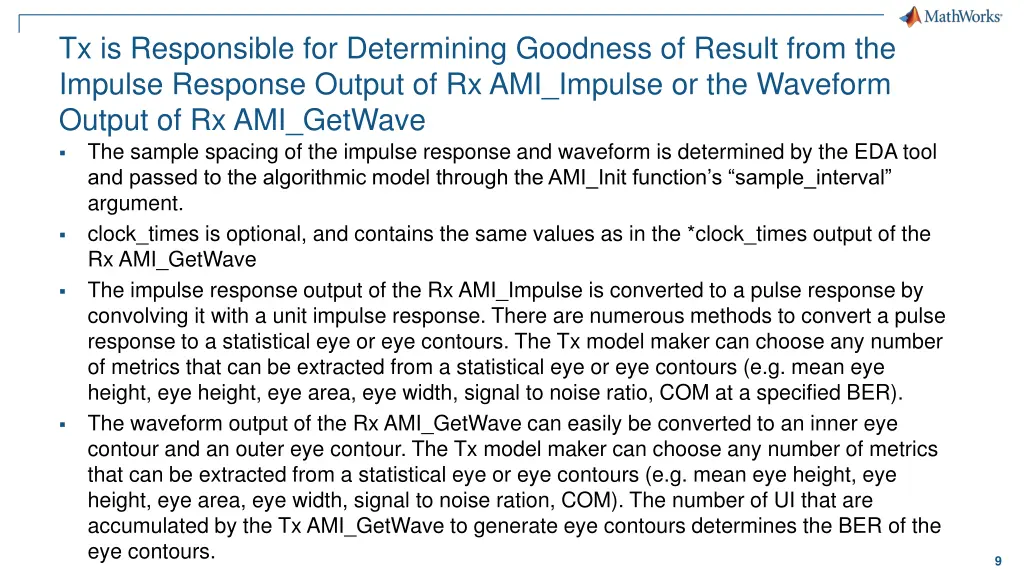tx is responsible for determining goodness