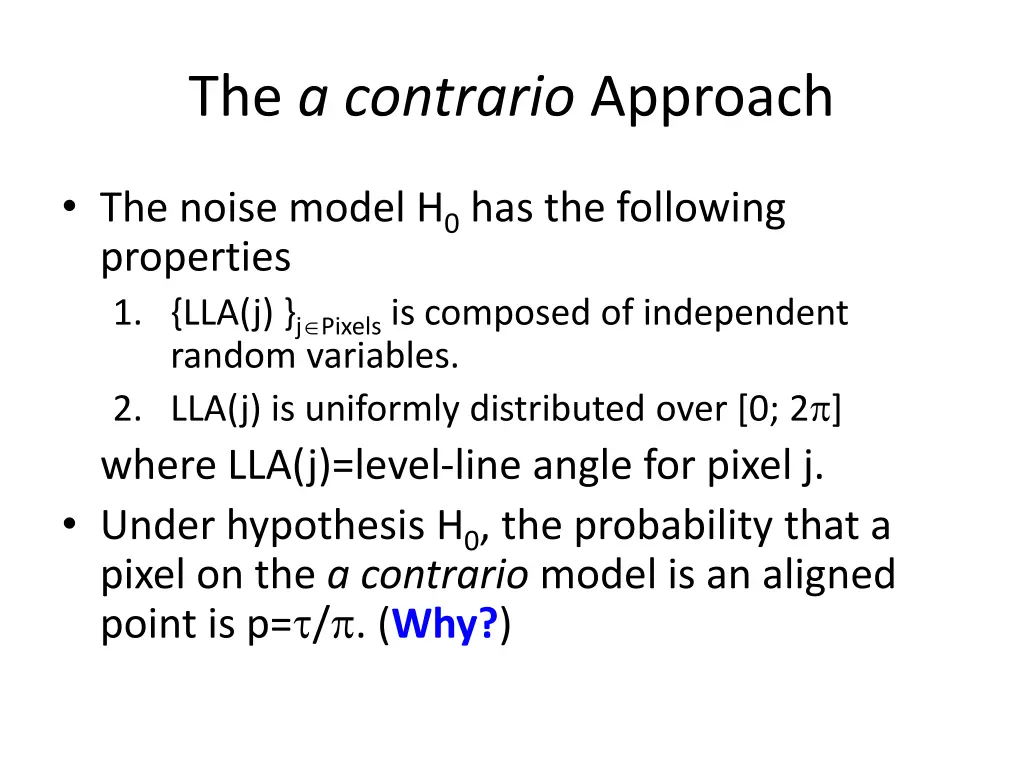 the a contrario approach 1