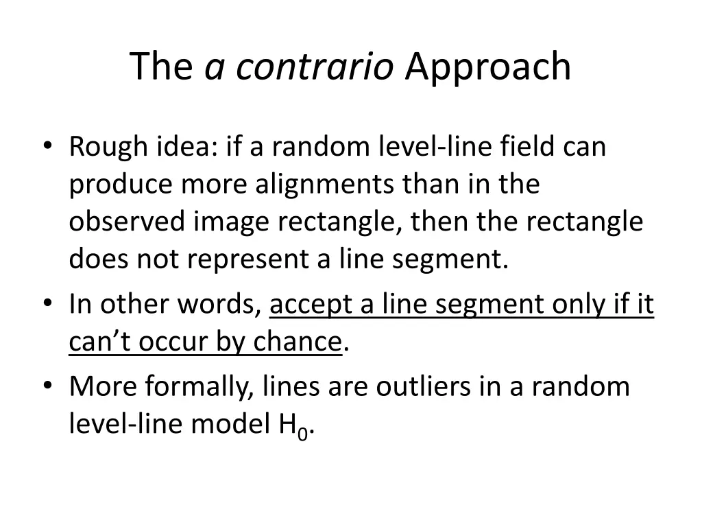 the a contrario approach