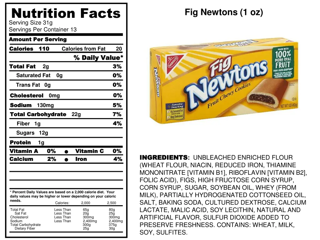 nutrition facts serving size 31g servings