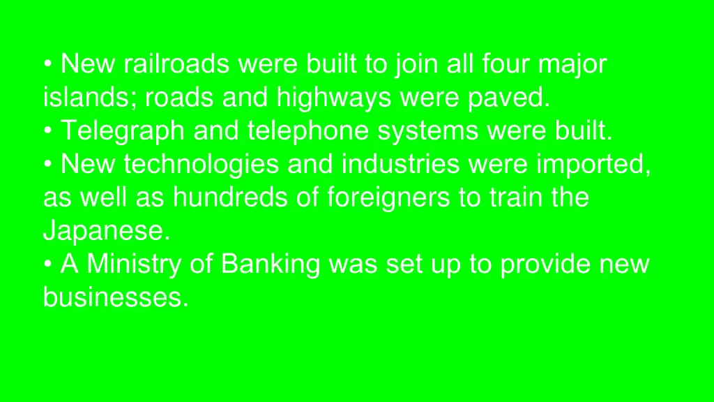 new railroads were built to join all four major