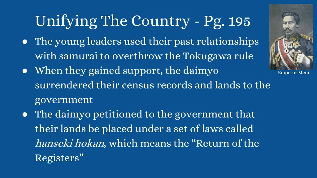 unifying the country pg 195