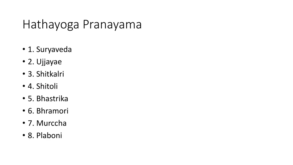 hathayoga pranayama