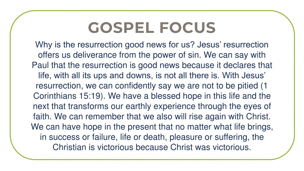 gospel focus