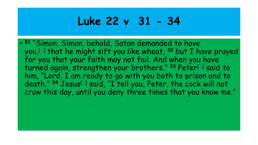 luke 22 v 31 34