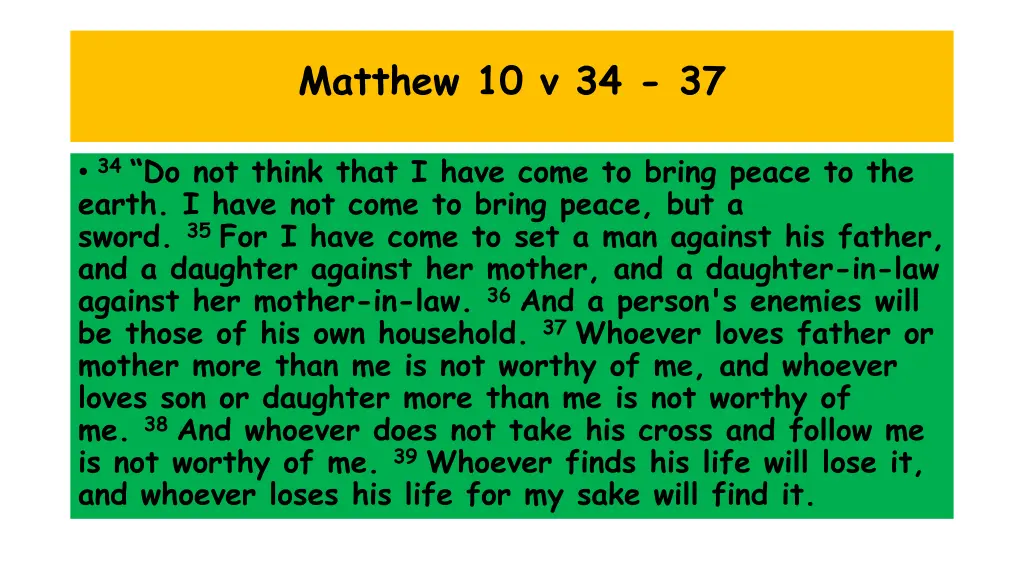 matthew 10 v 34 37