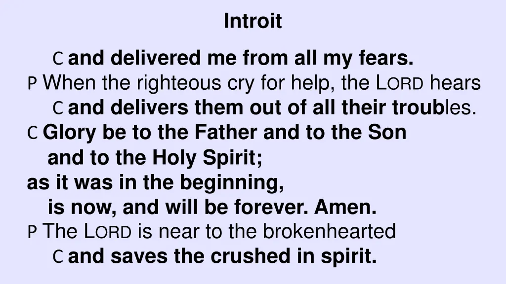 introit 1