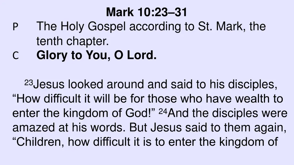 mark 10 23 31