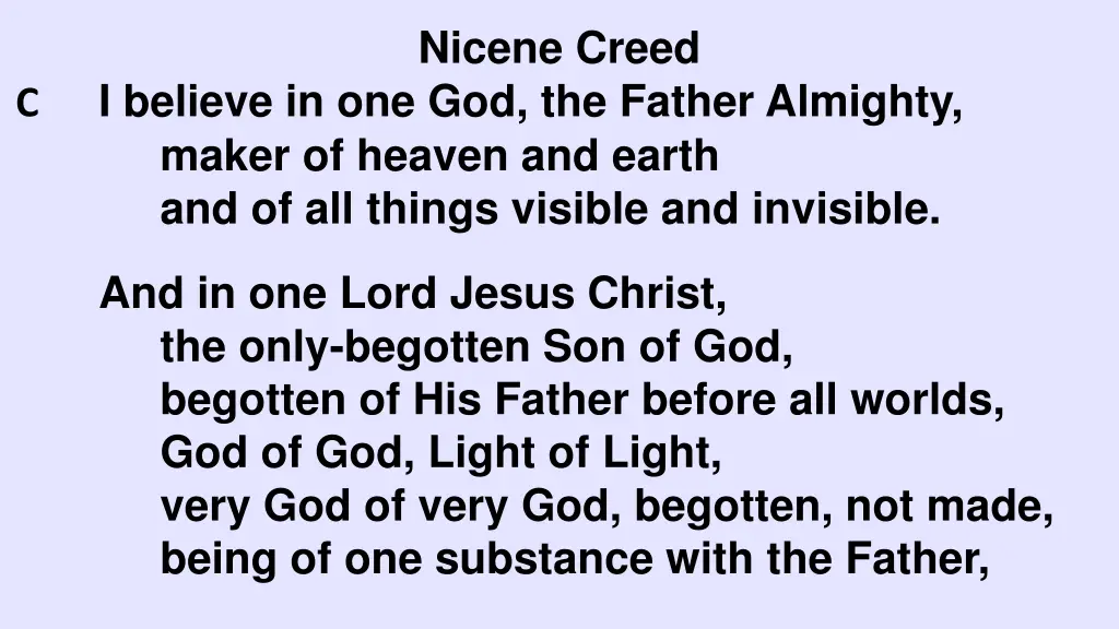 nicene creed