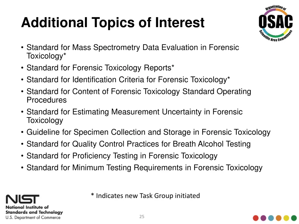 additional topics of interest