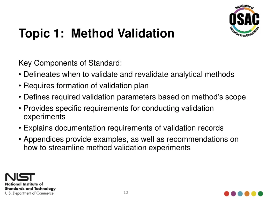 topic 1 method validation 1