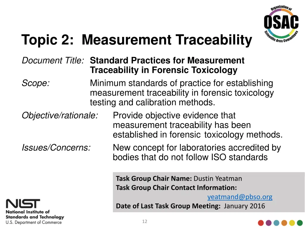 topic 2 measurement traceability