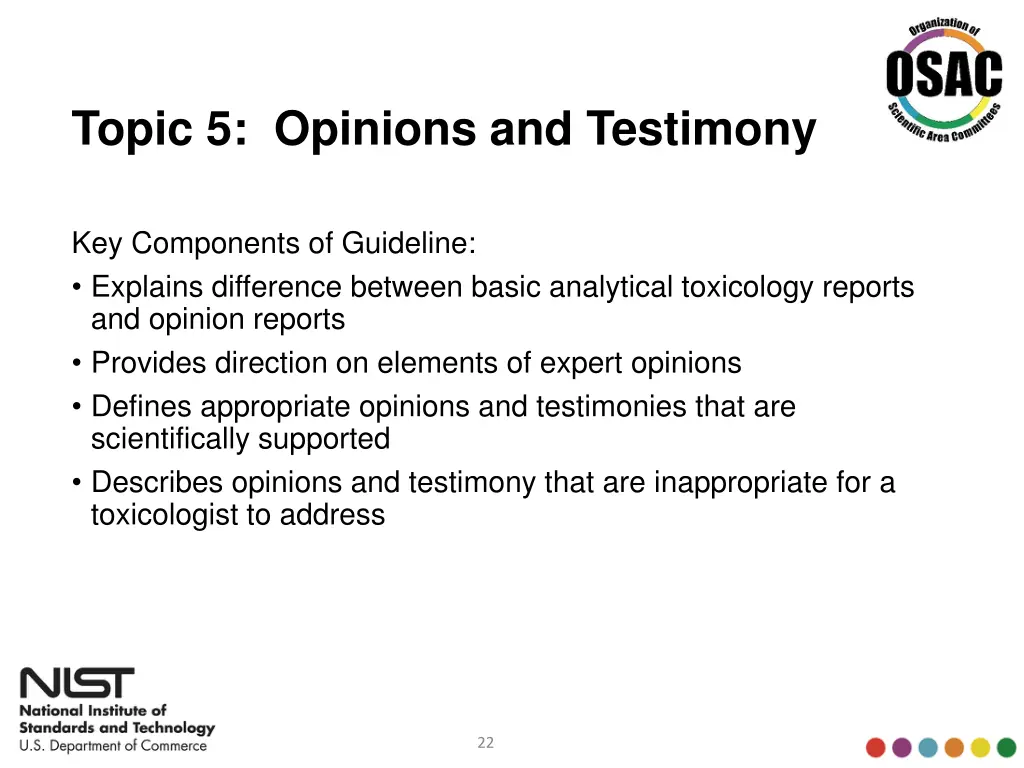 topic 5 opinions and testimony 1