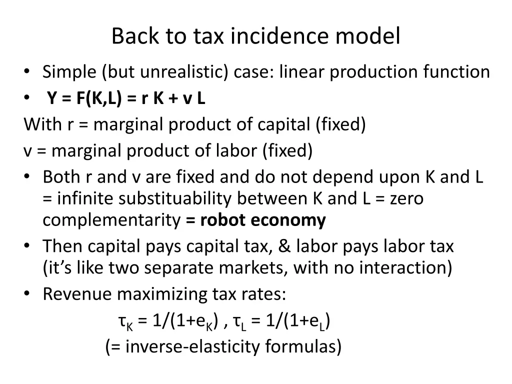 back to tax incidence model simple