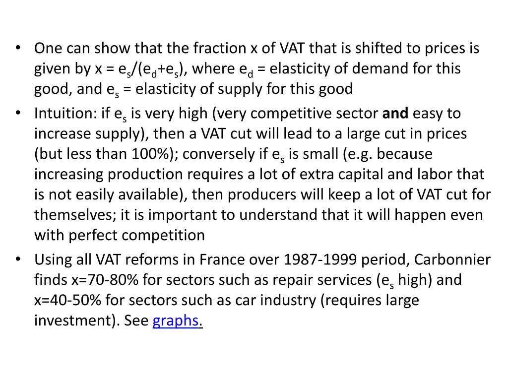 one can show that the fraction x of vat that