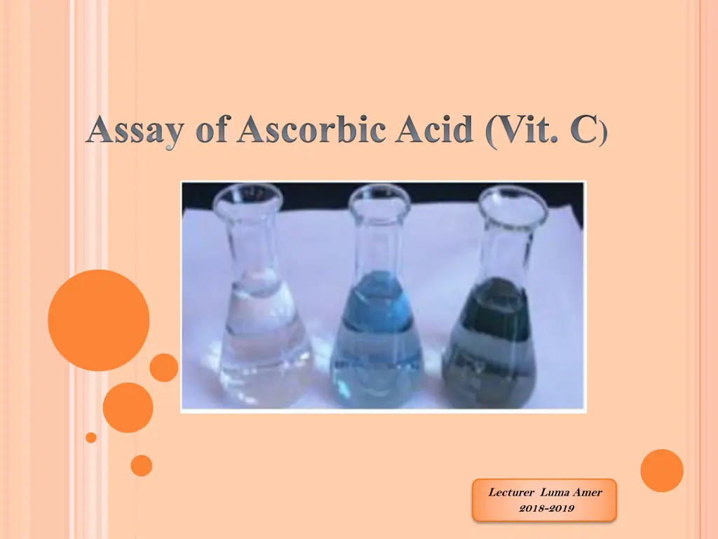 assay of ascorbic acid vit c