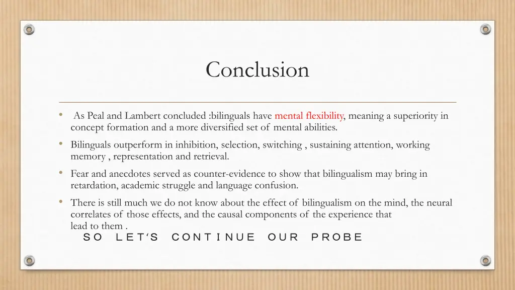 conclusion