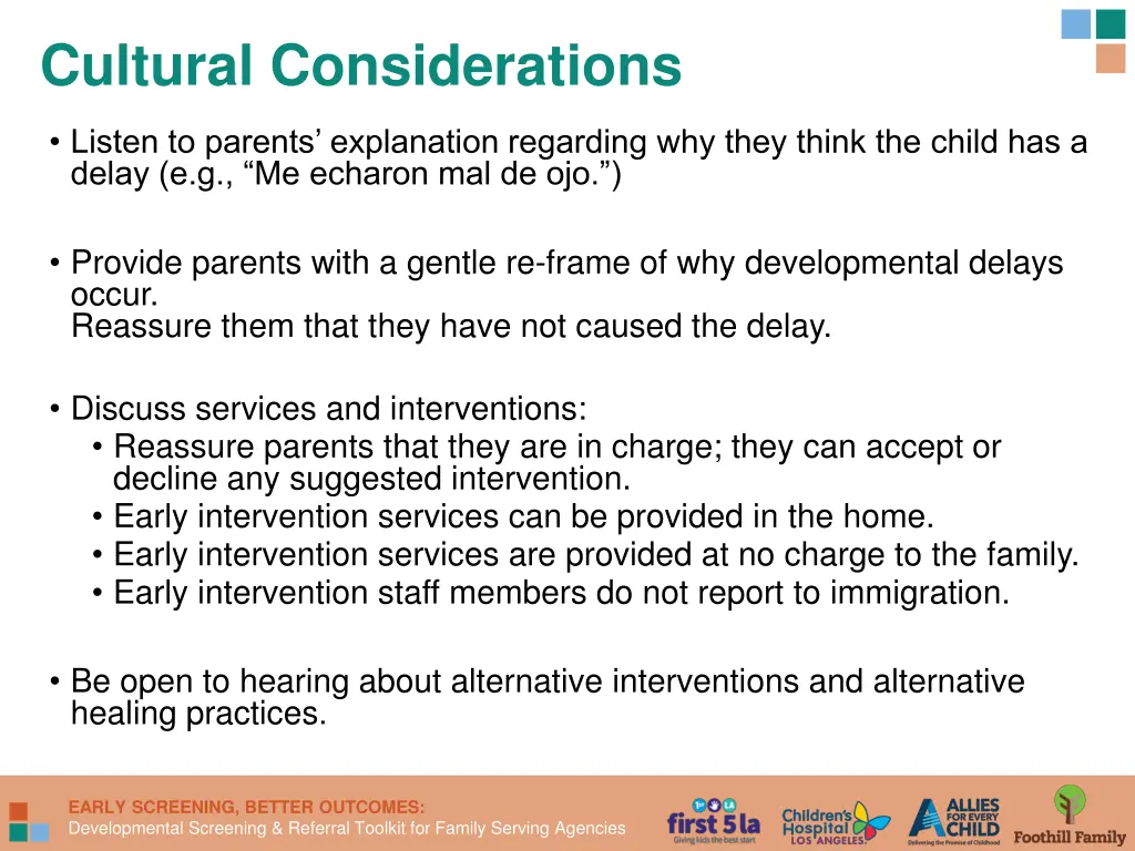 cultural considerations