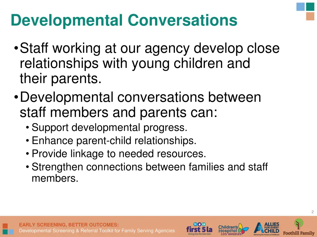 developmental conversations