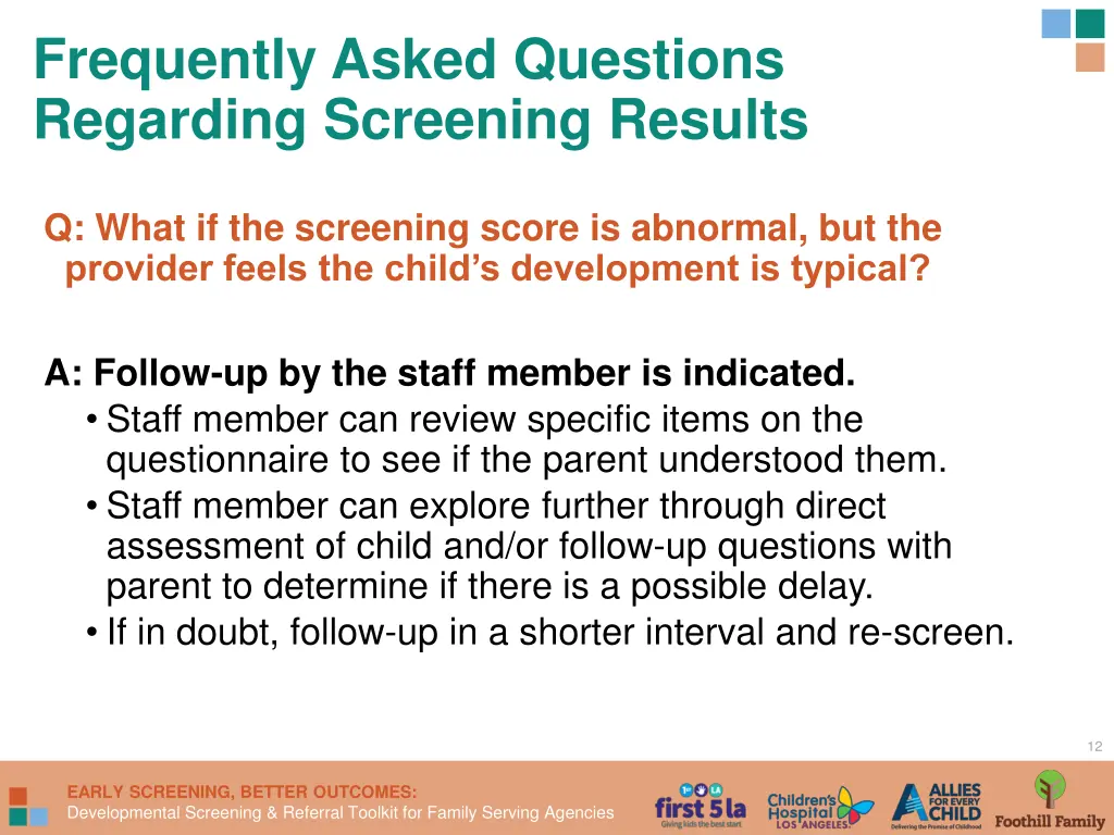frequently asked questions regarding screening 1