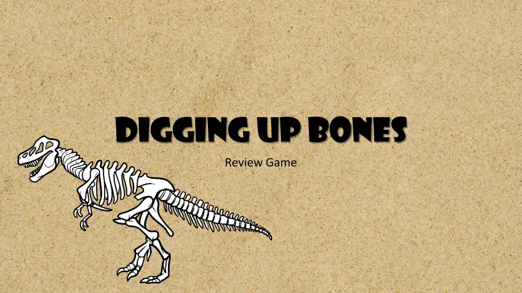 digging up bones