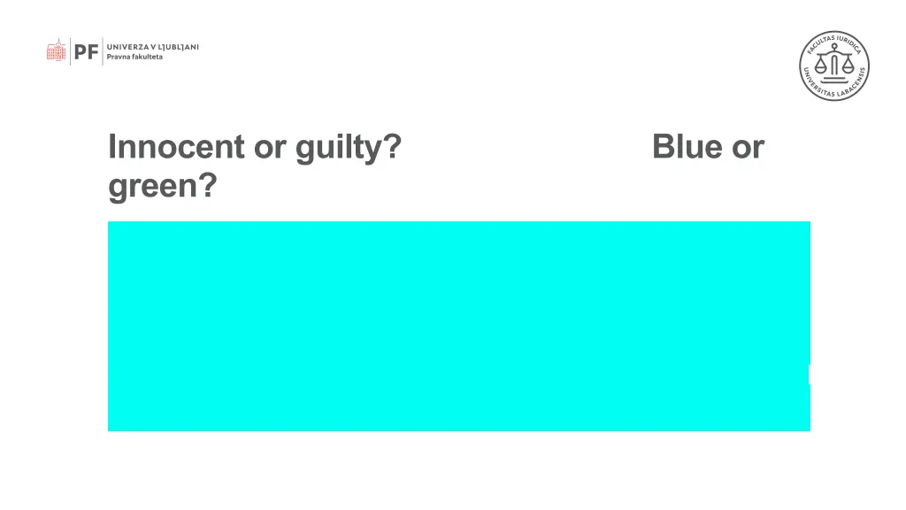 innocent or guilty green