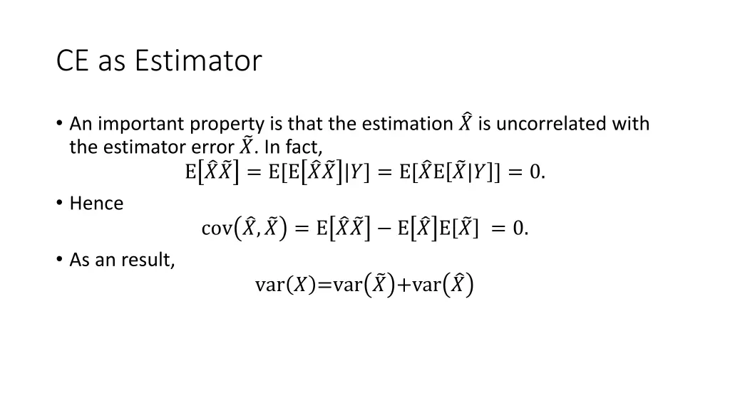 ce as estimator 1