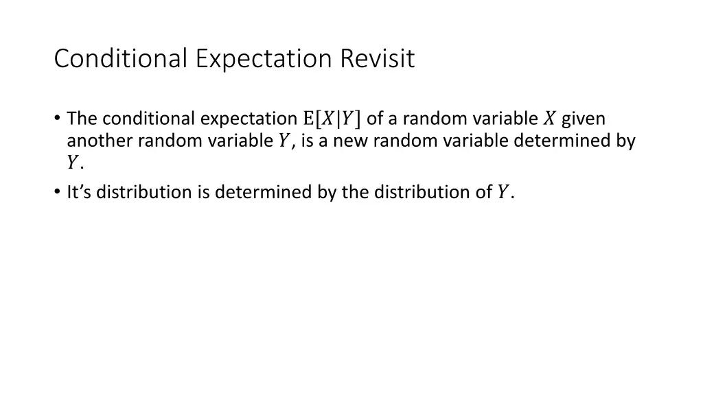 conditional expectation revisit