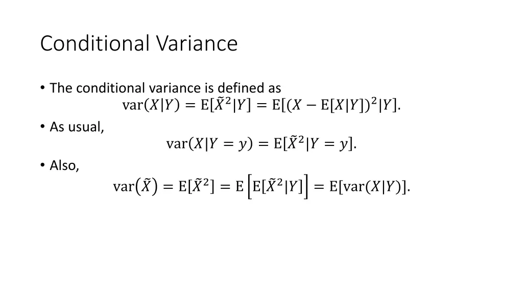 conditional variance
