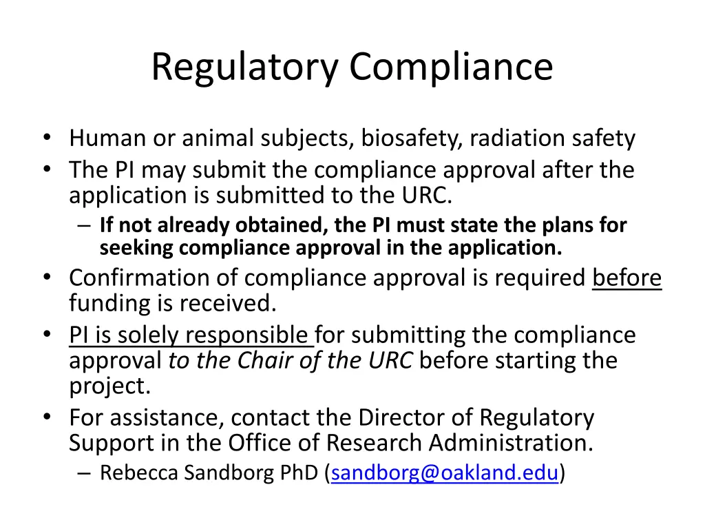 regulatory compliance