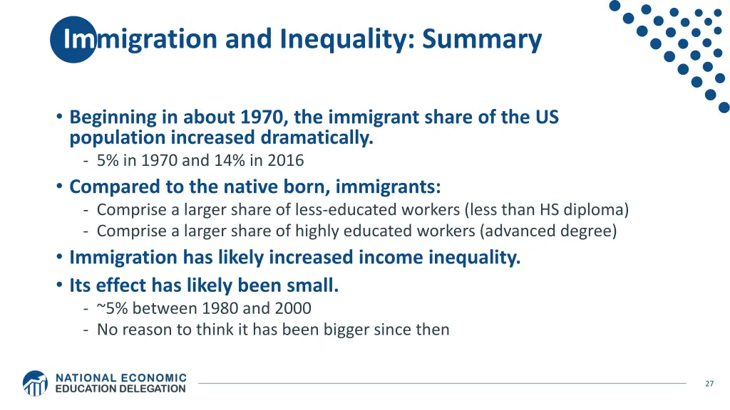 immigration and inequality summary