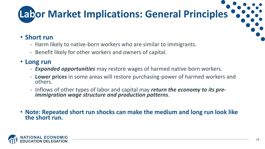 labor market implications general principles