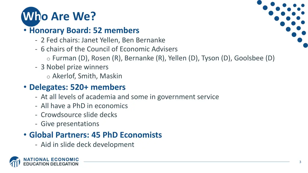 who are we honorary board 52 members 2 fed chairs