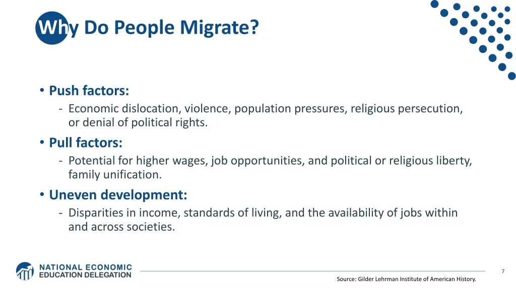 why do people migrate