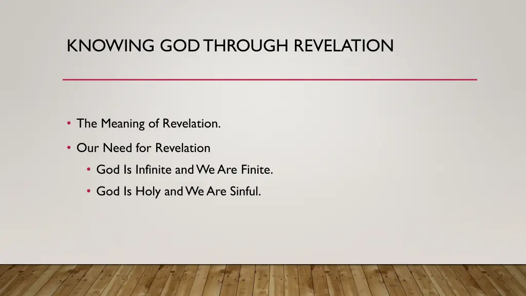 knowing god through revelation
