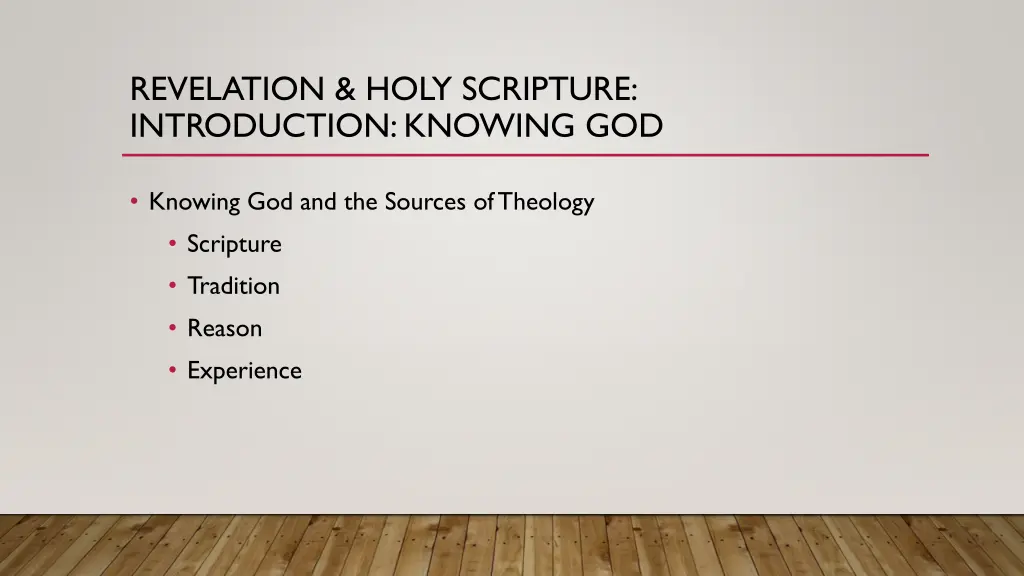 revelation holy scripture introduction knowing god 3