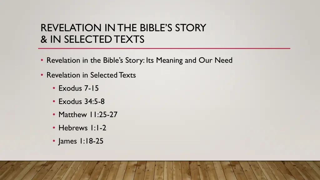 revelation in the bible s story in selected texts