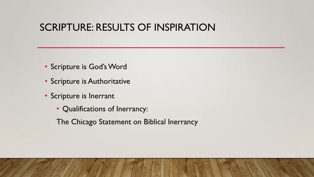 scripture results of inspiration