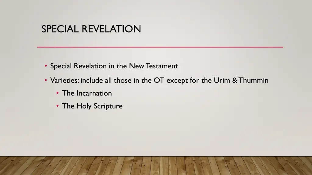 special revelation 1