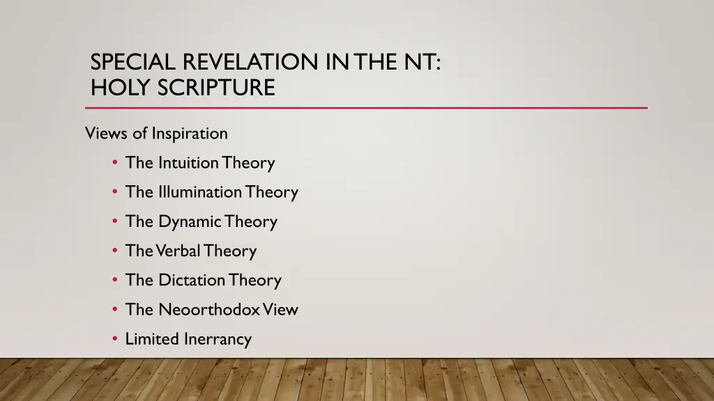 special revelation in the nt holy scripture 1