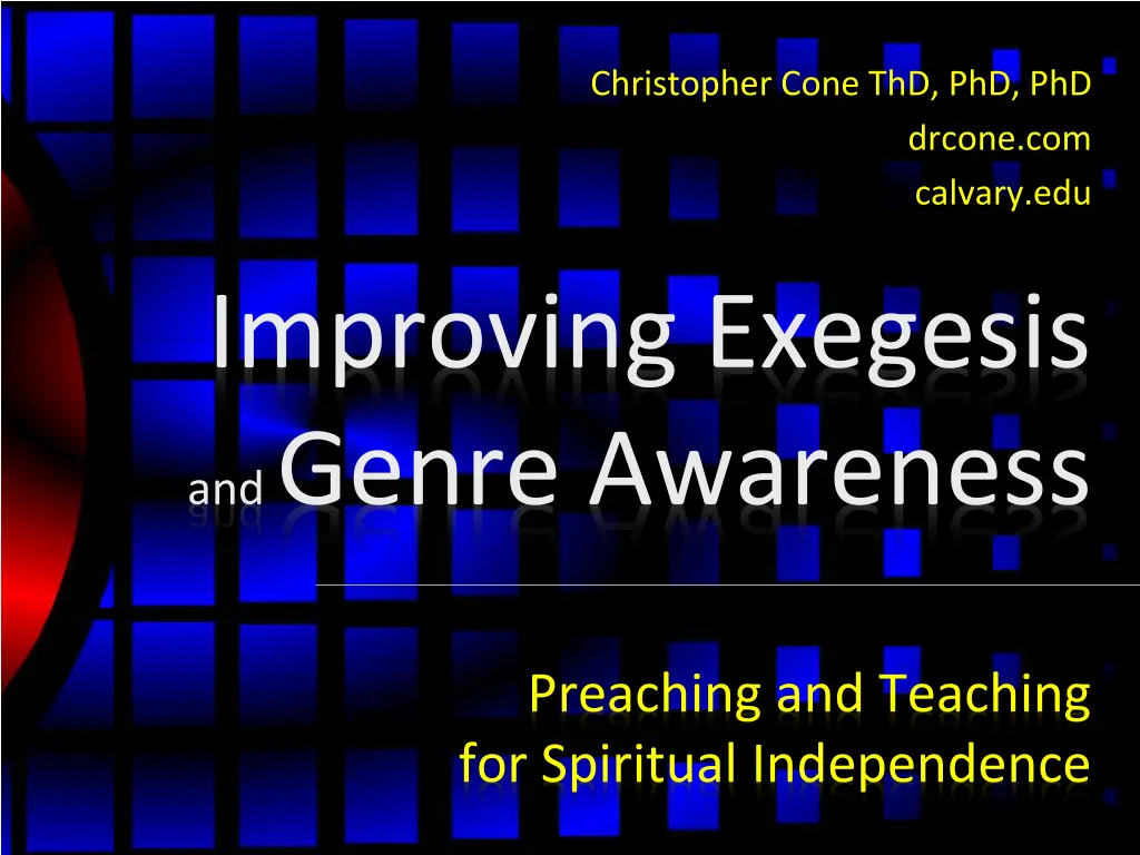 christopher cone thd phd phd
