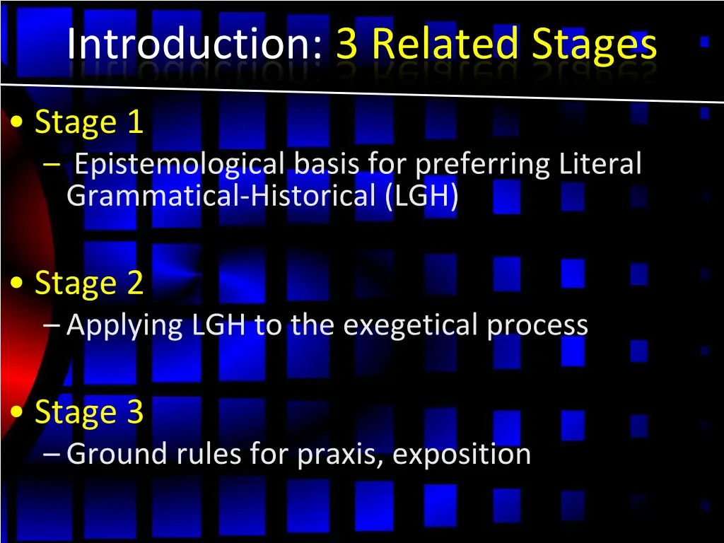 introduction 3 related stages