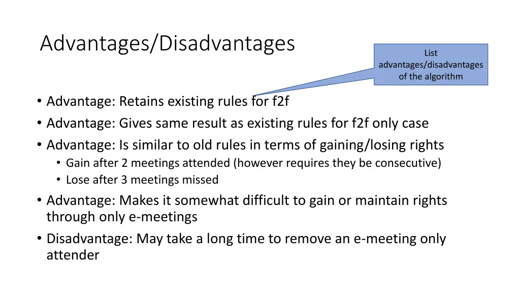 advantages disadvantages
