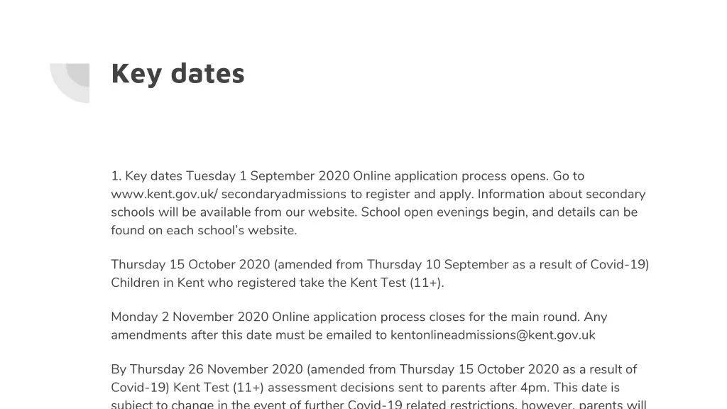 key dates 3