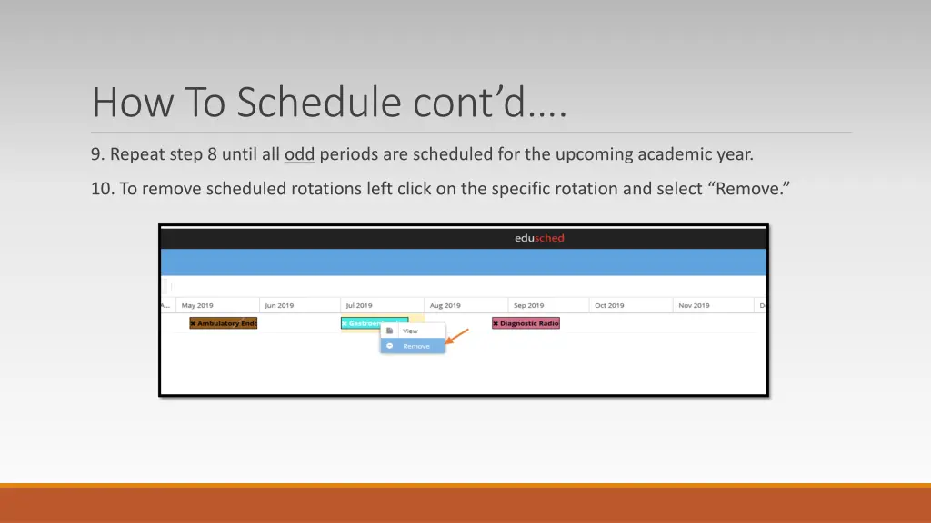 how to schedule cont d 6