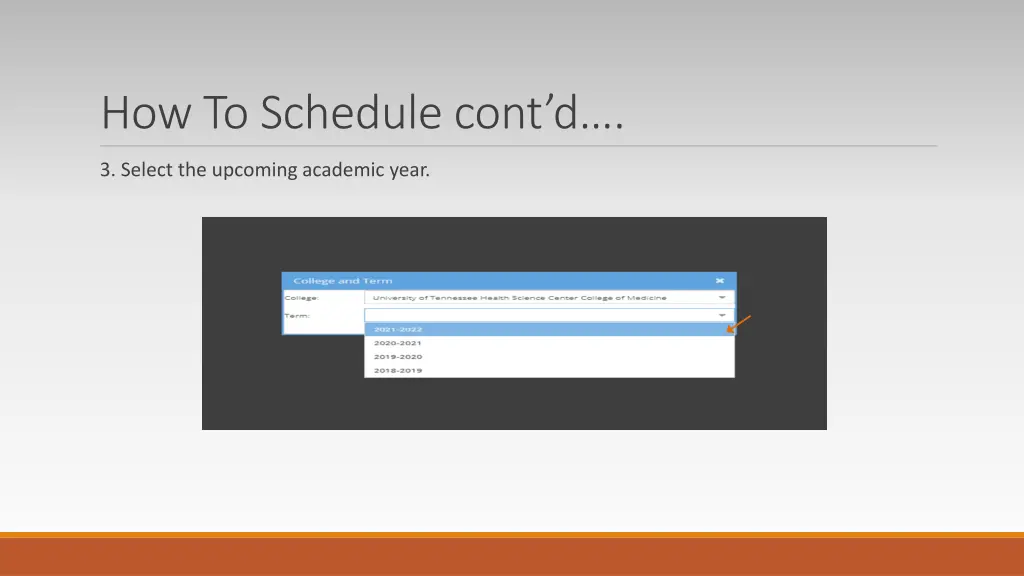 how to schedule cont d